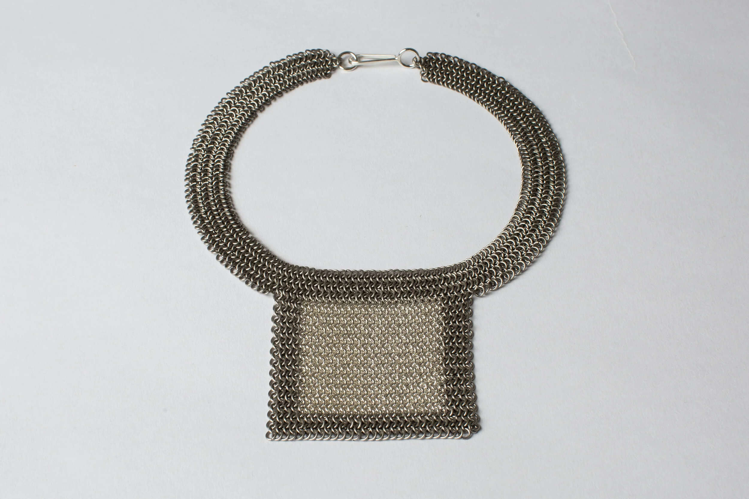 Silver square hotsell necklace